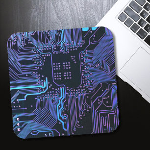 Sticker Carré Geek Sortie carte de circuit électronique Nerd PCB