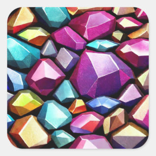 Sticker Carré Gems Texture