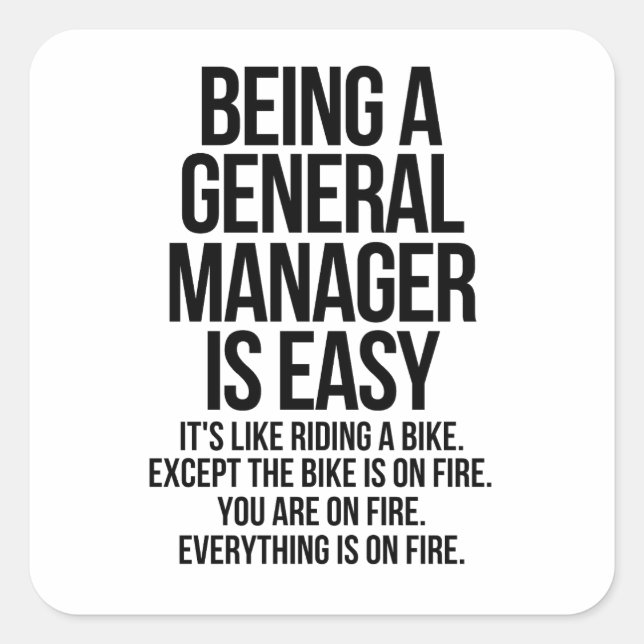 Sticker Carré General manager (Devant)