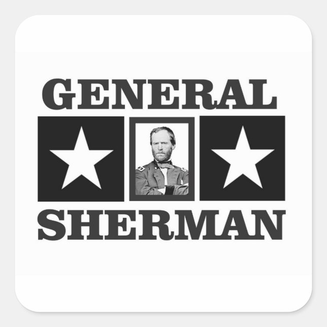 Sticker Carré général Sherman (Devant)