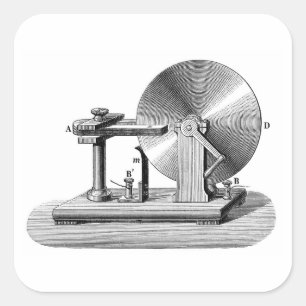 Sticker Carré Générateur de disque Faraday