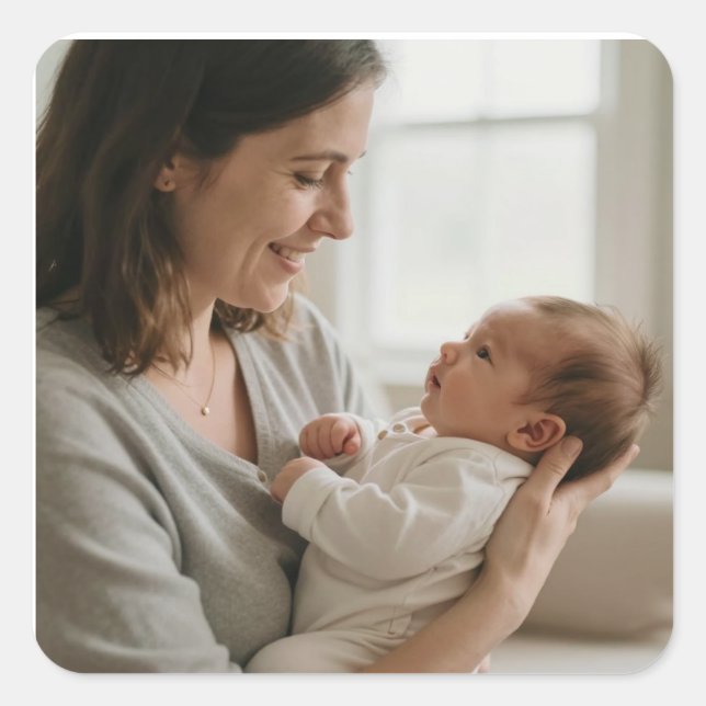 Sticker Carré Générations d'amour – Grand-mère et bébé (Devant)