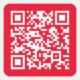 Sticker Carré GÉNÉRER INSTANTANÉMENT QR Code avec n'importe quel