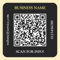 Générer QR Code Nom commercial Site Web Promo Noir
