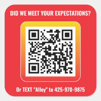 Sticker Carré Genius - Keene Red