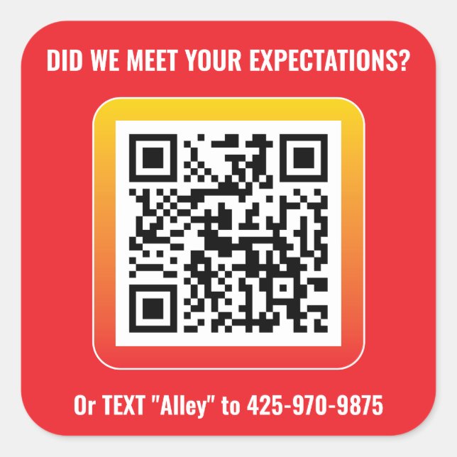 Sticker Carré Genius - Keene Red (Devant)