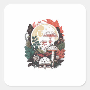 Sticker Carré Gent esthétique Goblincore et Cottagecore Champign