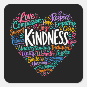 Sticker Carré Gentillesse compassion empathie et respect