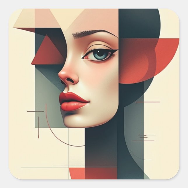 Sticker Carré  geométricas planas (Devant)