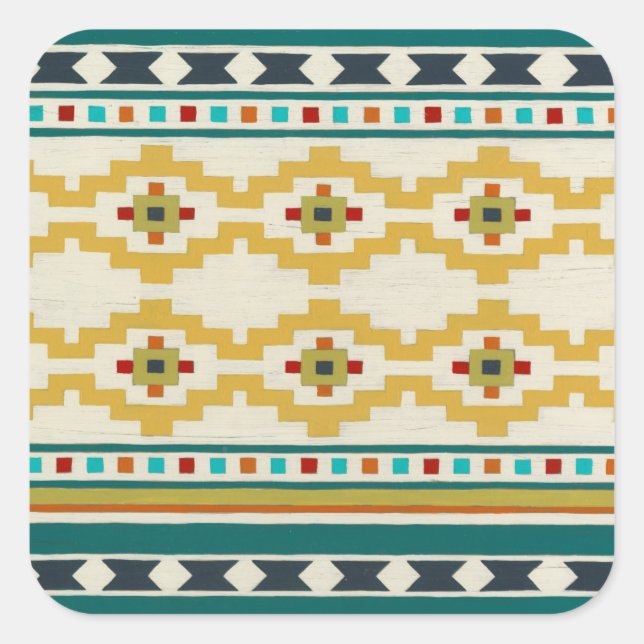 Sticker Carré Géométrie du sud-ouest III (Devant)