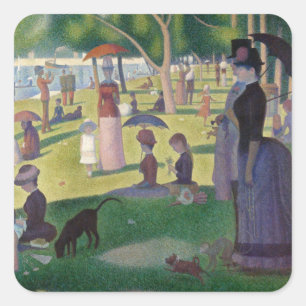 Sticker Carré GEORGE SEURAT - Un dimanche après-midi 1884