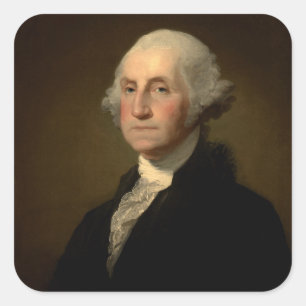Sticker Carré George Washington 1er président américain par Stua