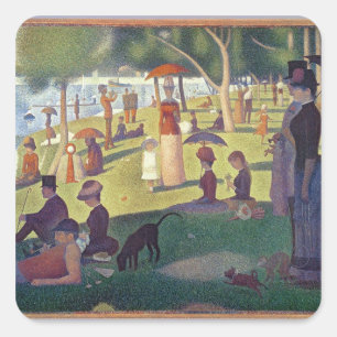 Sticker Carré Georges Pierre Seurat dimanche après-midi sur