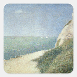 Sticker Carré Georges Pierre Seurat   Plage à Bas Butin, Honfle