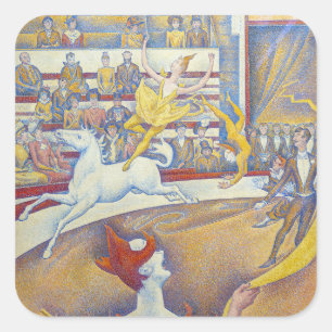 Sticker Carré Georges Seurat - Le Cirque