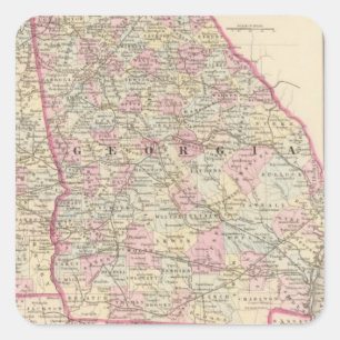 Sticker Carré Géorgie, Alabama