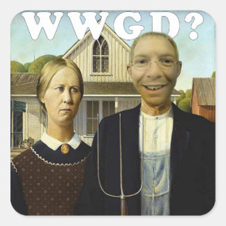 Sticker Carré Gerbe américain