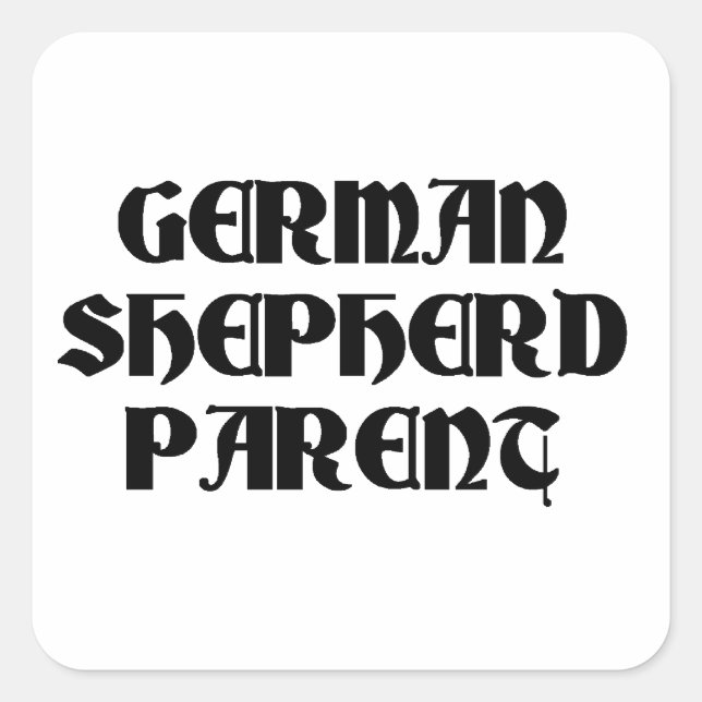 Sticker Carré german berger parent (Devant)
