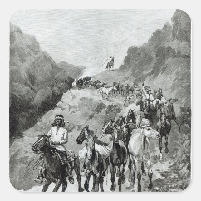 Sticker Carré Geronimo et son groupe (Devant)