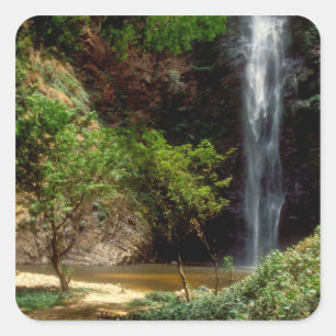 Sticker Carré Ghana : chutes de Wli, également appelées chutes d