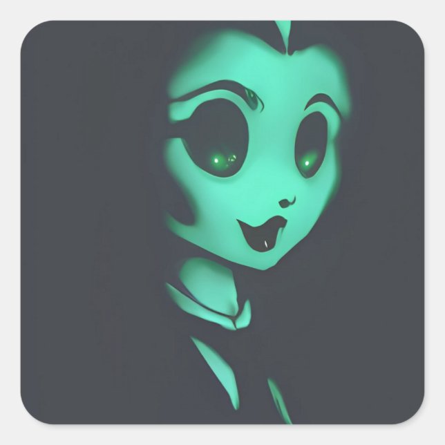 Sticker Carré Ghost Betty Boo (Devant)