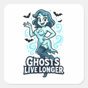 Sticker Carré Ghost - Ghosts Live Plus Longs