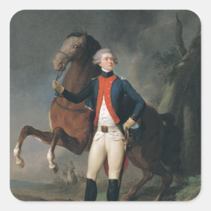 Sticker Carré Gilbert Motier Marquis de la Fayette, 1788
