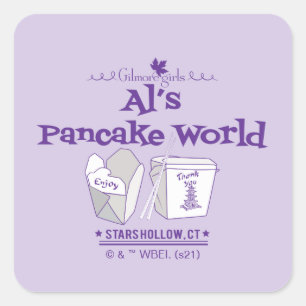 Sticker Carré Gilmore Girls  Al's Pancake World