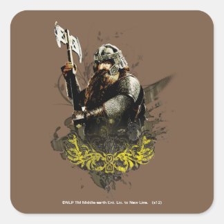 Sticker Carré GIMLI™ Avec Collage Vecteur Ax