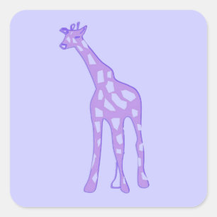 Sticker Carré girafe violette