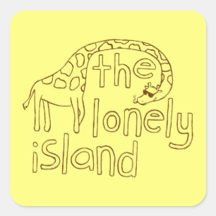 Sticker Carré Giraffe