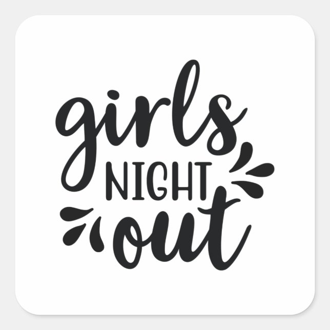 Sticker Carré Girls night out (Devant)