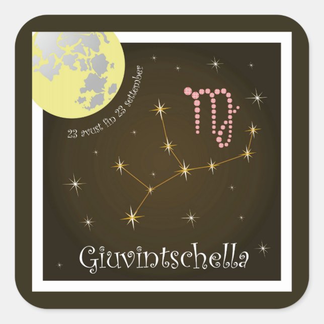 Sticker Carré Giuvintschella 23 avust 23 settember (Devant)