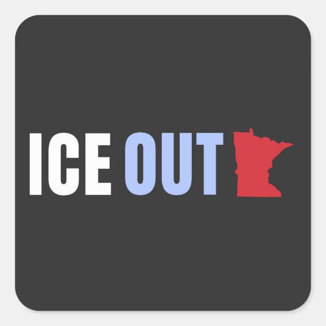Sticker Carré Glace contre Trump (Devant)