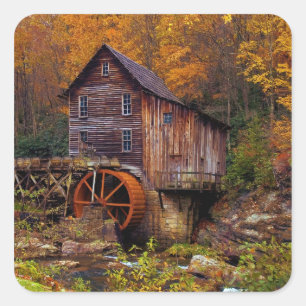 Sticker Carré Glade Creek Grist Mill