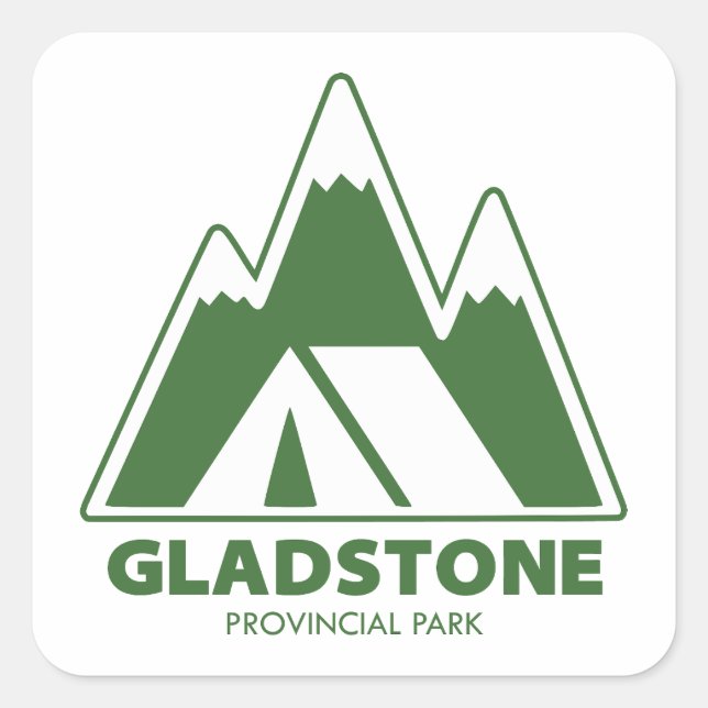 Sticker Carré Gladstone Provincial Park Mountains Camping (Devant)