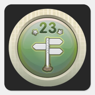 Sticker Carré Glitch Achievement senior ok explorateur