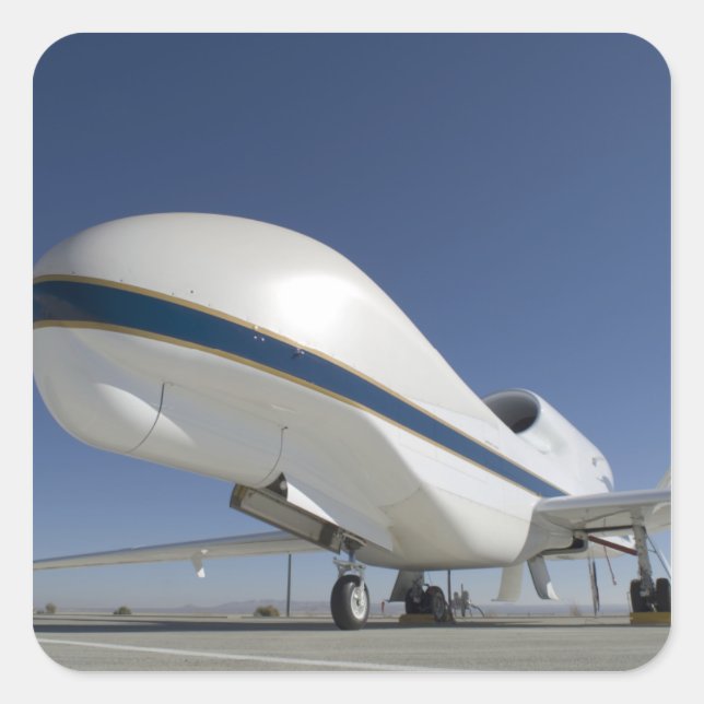 Sticker Carré Global Hawk avion sans pilote 2 (Devant)