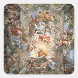 Sticker Carré Glorification du règne du Pape Urbain VIII (156