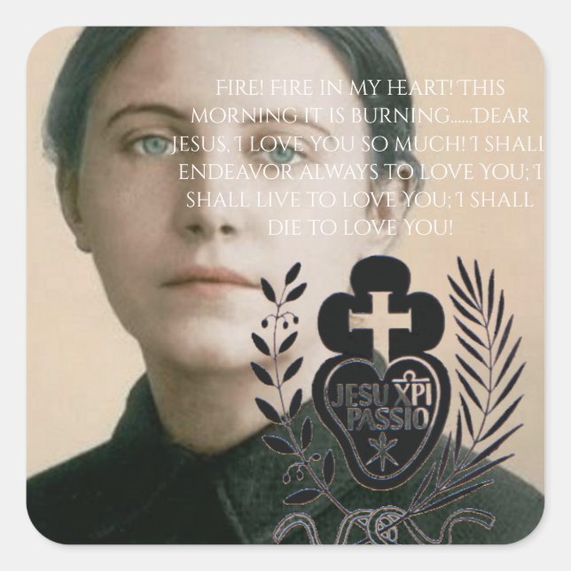 STICKER CARRÉ GLORY TO SAINT GEMMA (Devant)