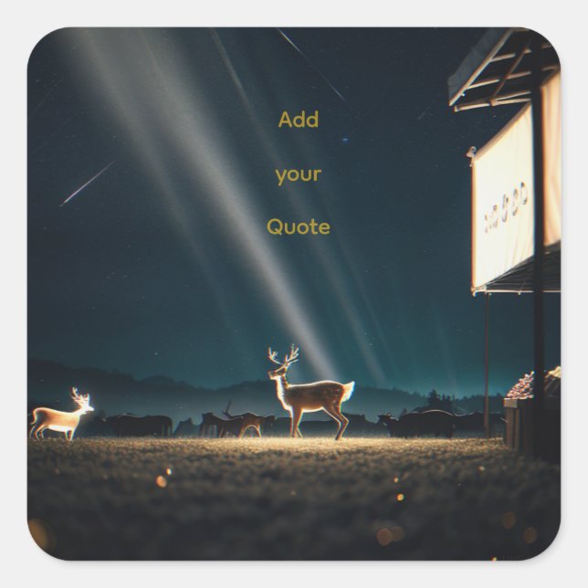 Sticker Carré Glowing Embers Motivational Print (Devant)