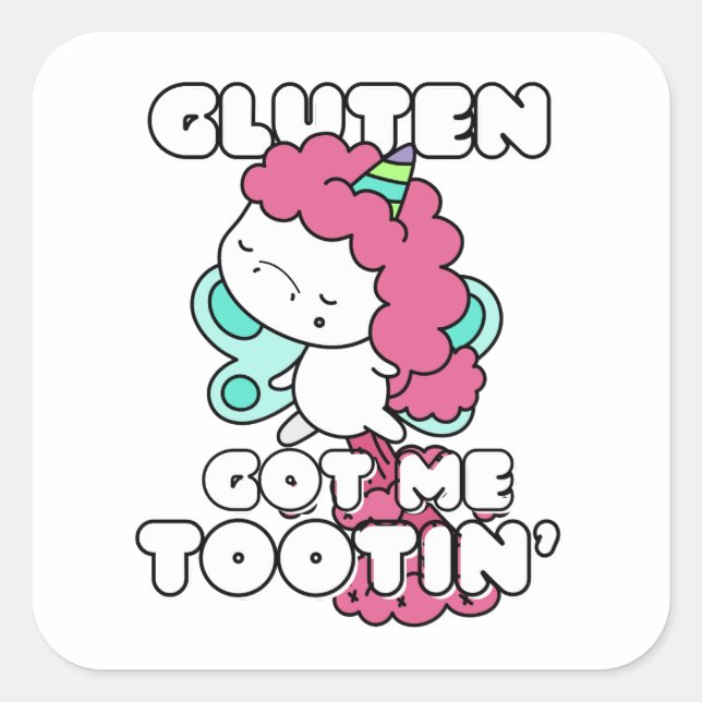 Sticker Carré Gluten Me Dit Tootin (Devant)