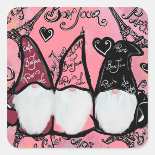 STICKER CARRÉ GNOME