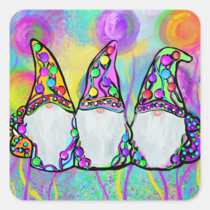 STICKER CARRÉ GNOME