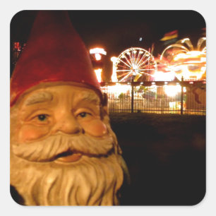 Sticker Carré Gnome de carnaval