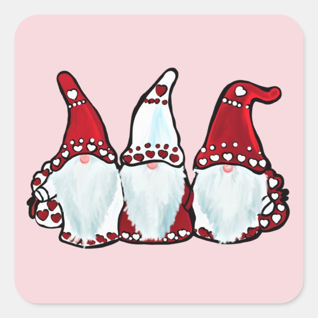STICKER CARRÉ GNOME DE NOËL (Devant)