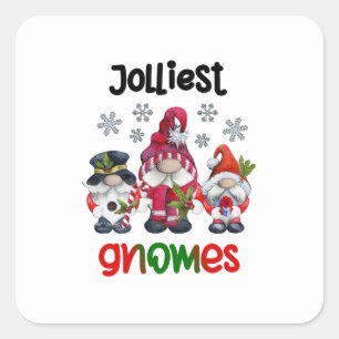 Sticker Carré Gnomes les plus jolies, Noël Avec Mon T-shirt Gnom