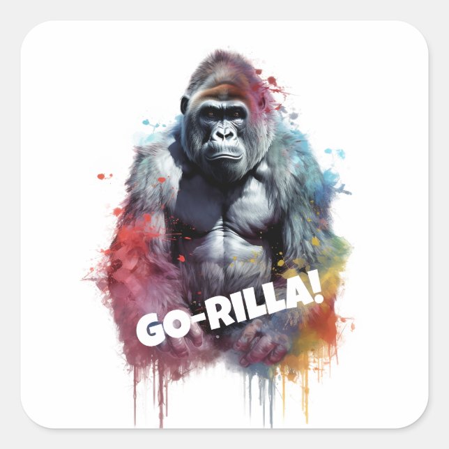 Sticker Carré Go-rilla!! (Devant)