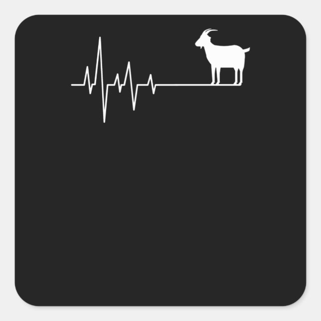 Sticker Carré Goat Heartbeat (Devant)