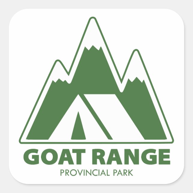 Sticker Carré Goat Range Provincial Park Mountains Camping (Devant)